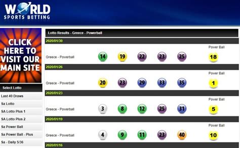 greece powerball historical results|Greece Powerball/Joker Results History.
